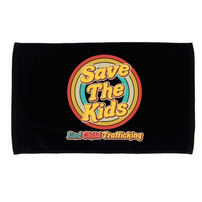 Retro Save The Kids End Child Trafficking Microfiber Hand Towel