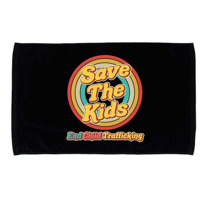 Retro Save The Kids End Child Trafficking Microfiber Hand Towel