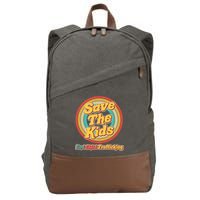 Retro Save The Kids End Child Trafficking Cotton Canvas Backpack
