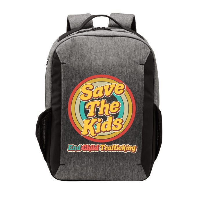 Retro Save The Kids End Child Trafficking Vector Backpack