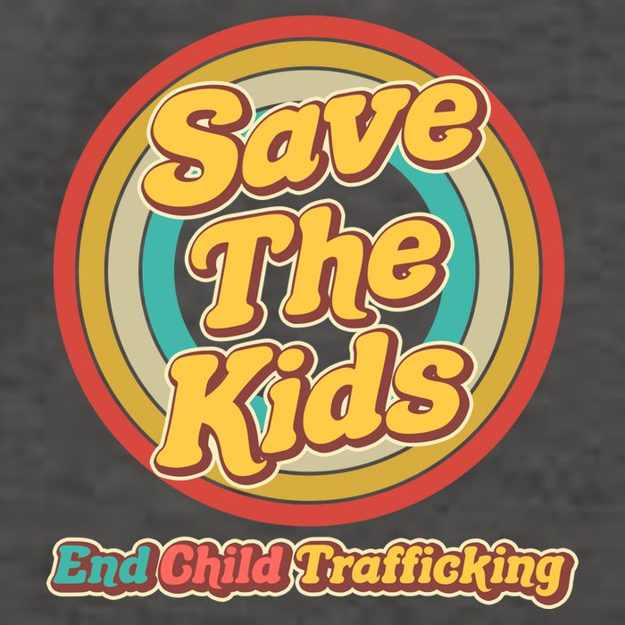 Retro Save The Kids End Child Trafficking Vector Backpack