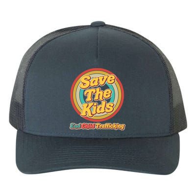 Retro Save The Kids End Child Trafficking Yupoong Adult 5-Panel Trucker Hat