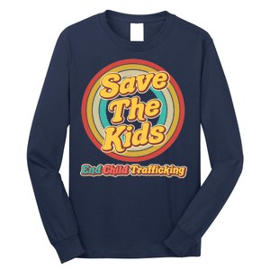 Retro Save The Kids End Child Trafficking Long Sleeve Shirt