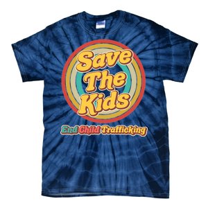 Retro Save The Kids End Child Trafficking Tie-Dye T-Shirt