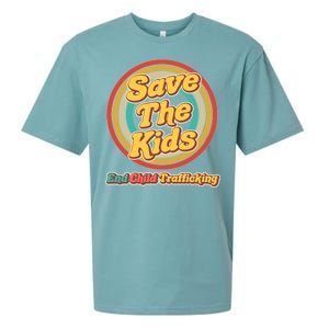 Retro Save The Kids End Child Trafficking Sueded Cloud Jersey T-Shirt