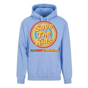 Retro Save The Kids End Child Trafficking Unisex Surf Hoodie