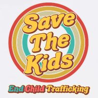 Retro Save The Kids End Child Trafficking Garment-Dyed Sweatshirt