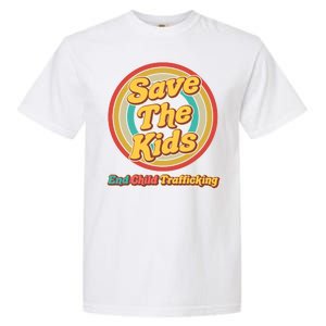 Retro Save The Kids End Child Trafficking Garment-Dyed Heavyweight T-Shirt