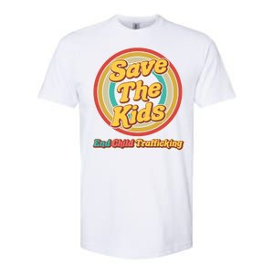 Retro Save The Kids End Child Trafficking Softstyle CVC T-Shirt