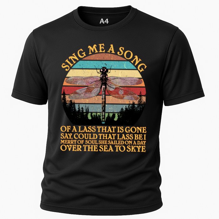 Retro Say Me A Song Dragonfly Sunset Cooling Performance Crew T-Shirt