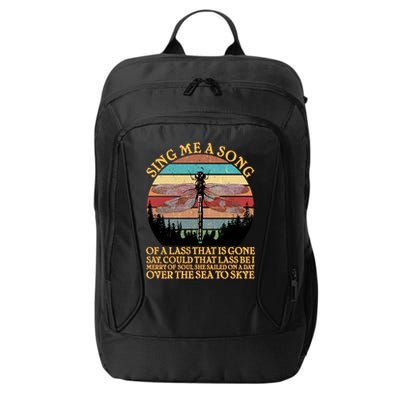 Retro Say Me A Song Dragonfly Sunset City Backpack