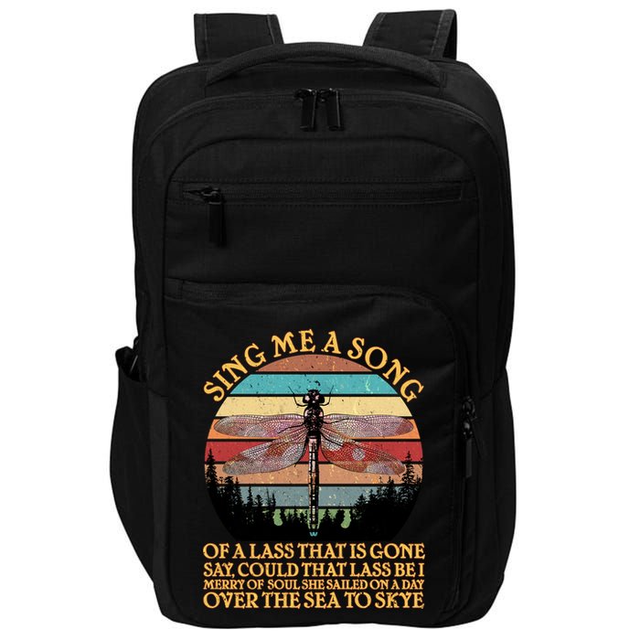 Retro Say Me A Song Dragonfly Sunset Impact Tech Backpack