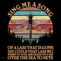 Retro Say Me A Song Dragonfly Sunset Sustainable Bucket Hat