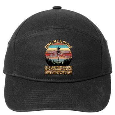 Retro Say Me A Song Dragonfly Sunset 7-Panel Snapback Hat