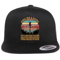 Retro Say Me A Song Dragonfly Sunset Flat Bill Trucker Hat