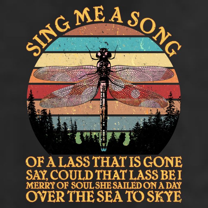 Retro Say Me A Song Dragonfly Sunset Trucker Hat