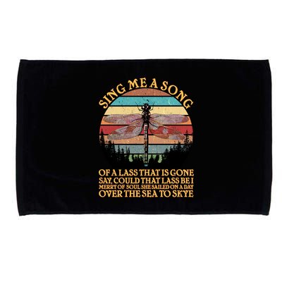 Retro Say Me A Song Dragonfly Sunset Microfiber Hand Towel