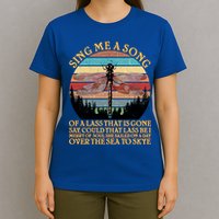 Retro Say Me A Song Dragonfly Sunset T-Shirt