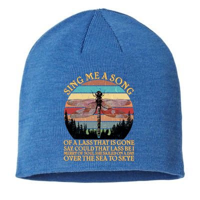 Retro Say Me A Song Dragonfly Sunset Sustainable Beanie