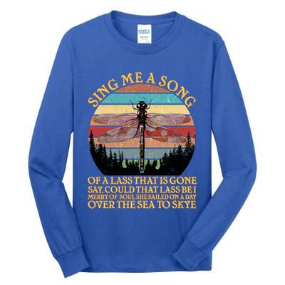 Retro Say Me A Song Dragonfly Sunset Tall Long Sleeve T-Shirt