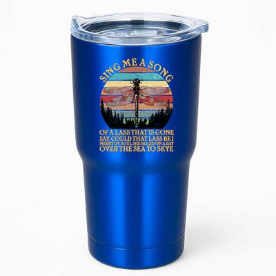 Retro Say Me A Song Dragonfly Sunset Tumbler