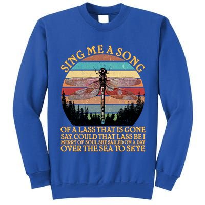 Retro Say Me A Song Dragonfly Sunset Tall Sweatshirt