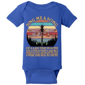 Retro Say Me A Song Dragonfly Sunset Baby Bodysuit