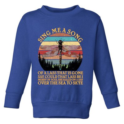 Retro Say Me A Song Dragonfly Sunset Toddler Sweatshirt