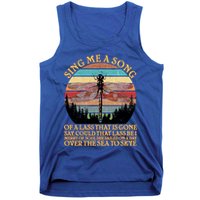 Retro Say Me A Song Dragonfly Sunset Tank Top
