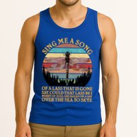 Retro Say Me A Song Dragonfly Sunset Tank Top