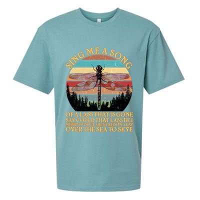 Retro Say Me A Song Dragonfly Sunset Sueded Cloud Jersey T-Shirt