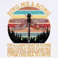 Retro Say Me A Song Dragonfly Sunset Garment-Dyed Sweatshirt