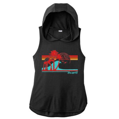 Retro Scarif Summer Ladies PosiCharge Tri-Blend Wicking Draft Hoodie Tank