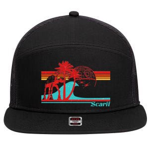 Retro Scarif Summer 7 Panel Mesh Trucker Snapback Hat