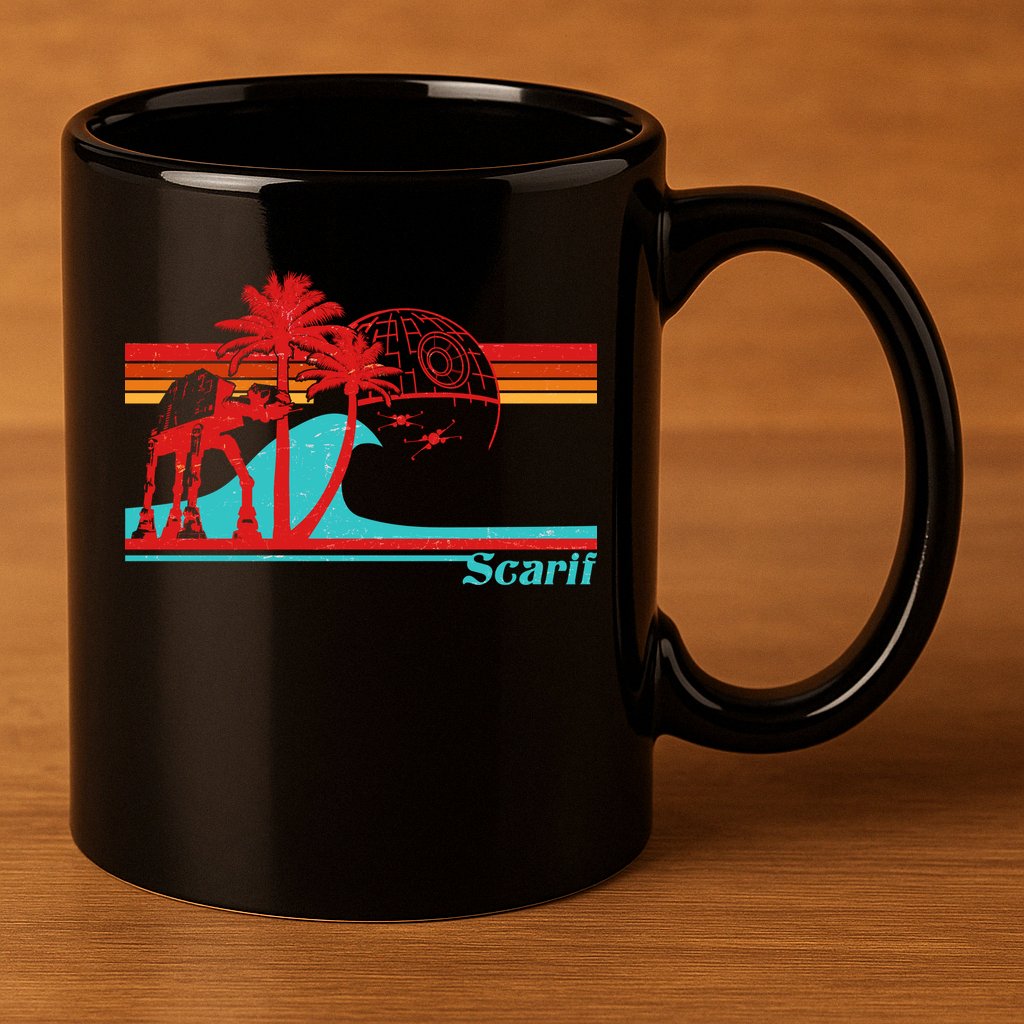 Retro Scarif Summer 11oz C Handle Ceramic Mug