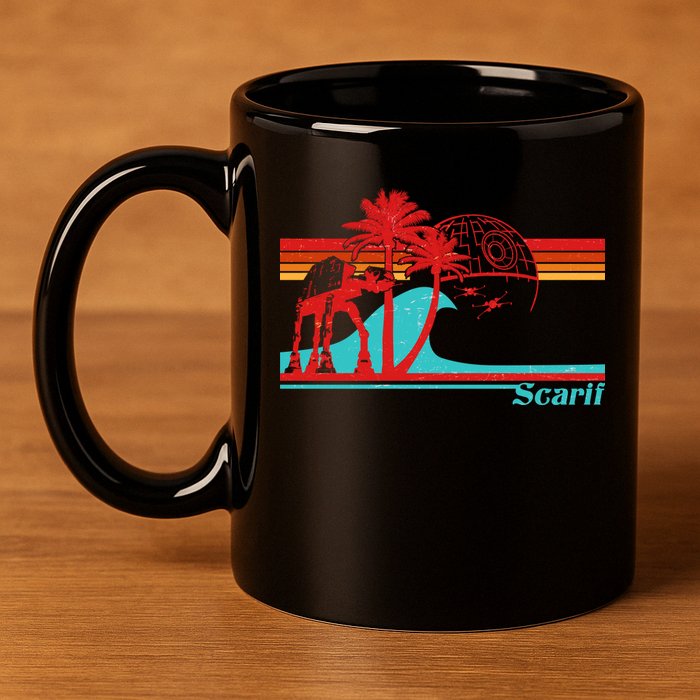 Retro Scarif Summer 11oz C Handle Ceramic Mug
