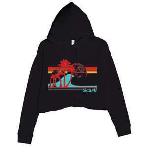 Retro Scarif Summer Crop Fleece Hoodie