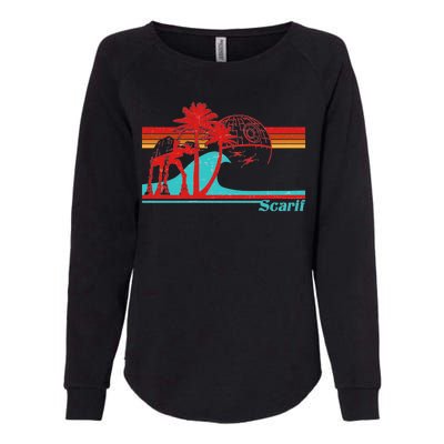 Retro Scarif Summer Womens California Wash Sweatshirt