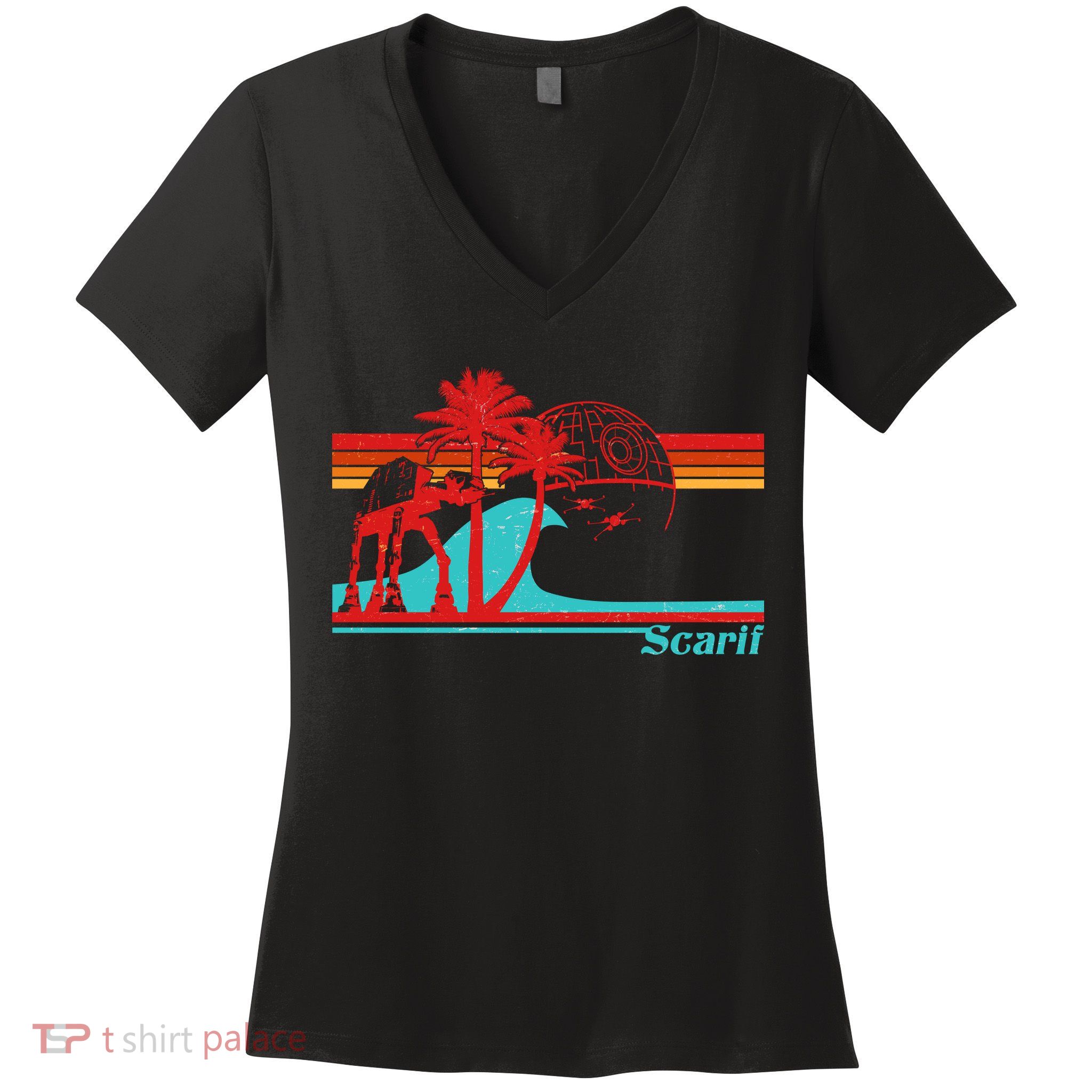 Retro Scarif Summer Women's V-Neck T-Shirt