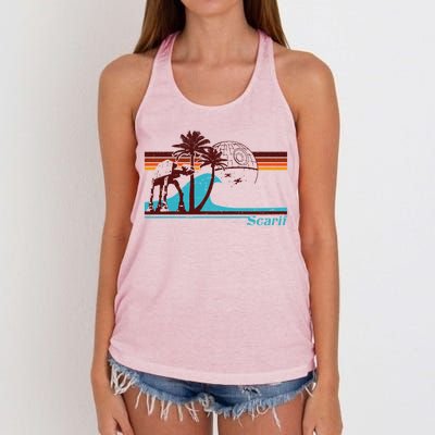 Retro Scarif Summer Women's Knotted Racerback Tank