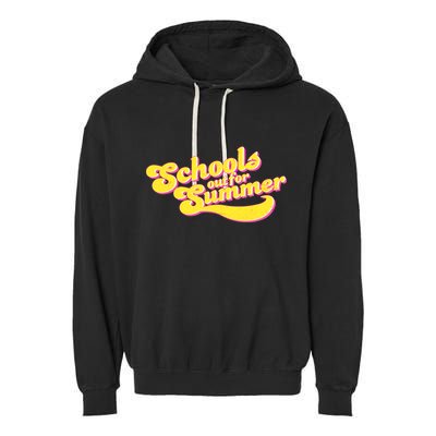Retro School's Out For Summer Garment-Dyed Fleece Hoodie