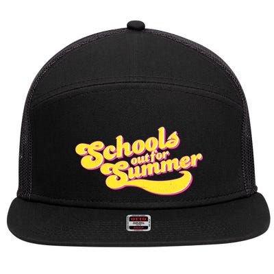 Retro School's Out For Summer 7 Panel Mesh Trucker Snapback Hat
