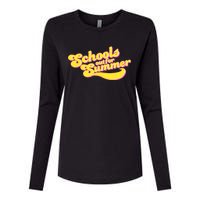 Retro School's Out For Summer Womens Cotton Relaxed Long Sleeve T-Shirt