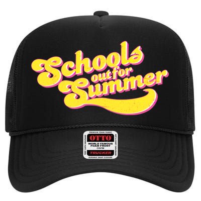 Retro School's Out For Summer High Crown Mesh Back Trucker Hat