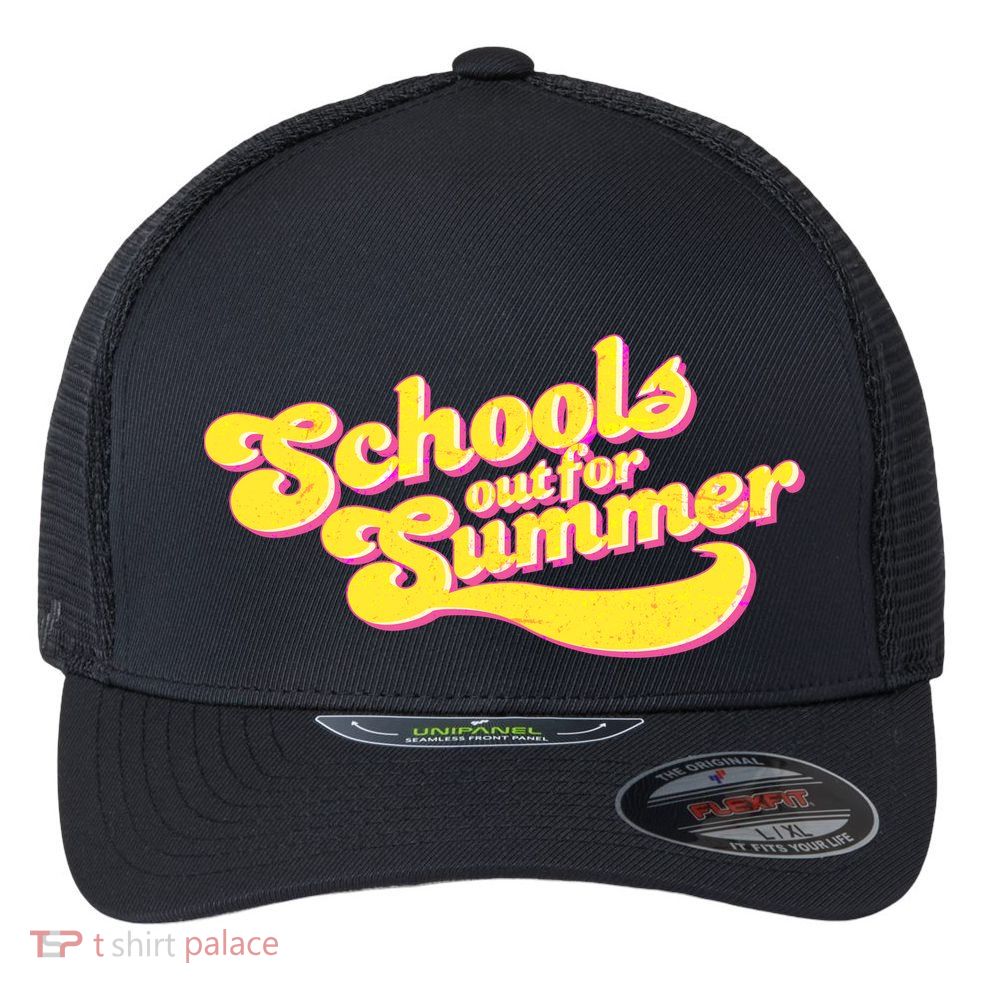 Retro School's Out For Summer Flexfit Unipanel Trucker Cap
