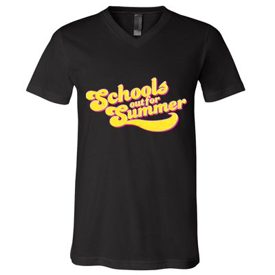Retro School's Out For Summer V-Neck T-Shirt