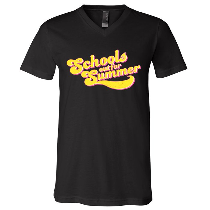 Retro School's Out For Summer V-Neck T-Shirt