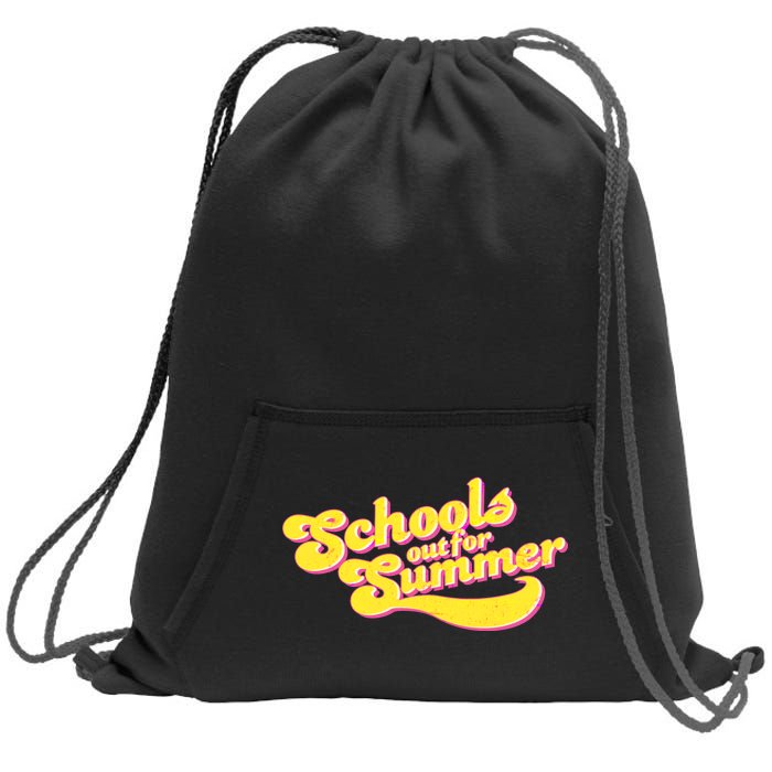 Retro School's Out For Summer Sweatshirt Cinch Pack Bag