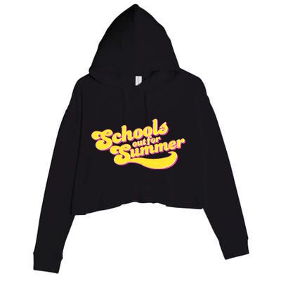 Retro School's Out For Summer Crop Fleece Hoodie