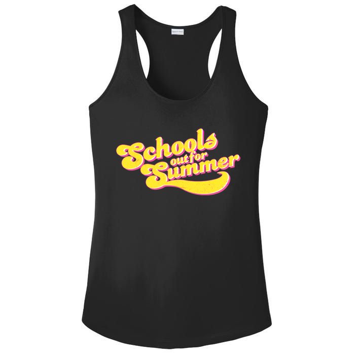 Retro School's Out For Summer Ladies PosiCharge Competitor Racerback Tank